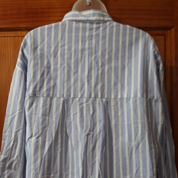 K Lab Striped Button Down Feminists "not your babe" Top Medium - Picture 10 of 13